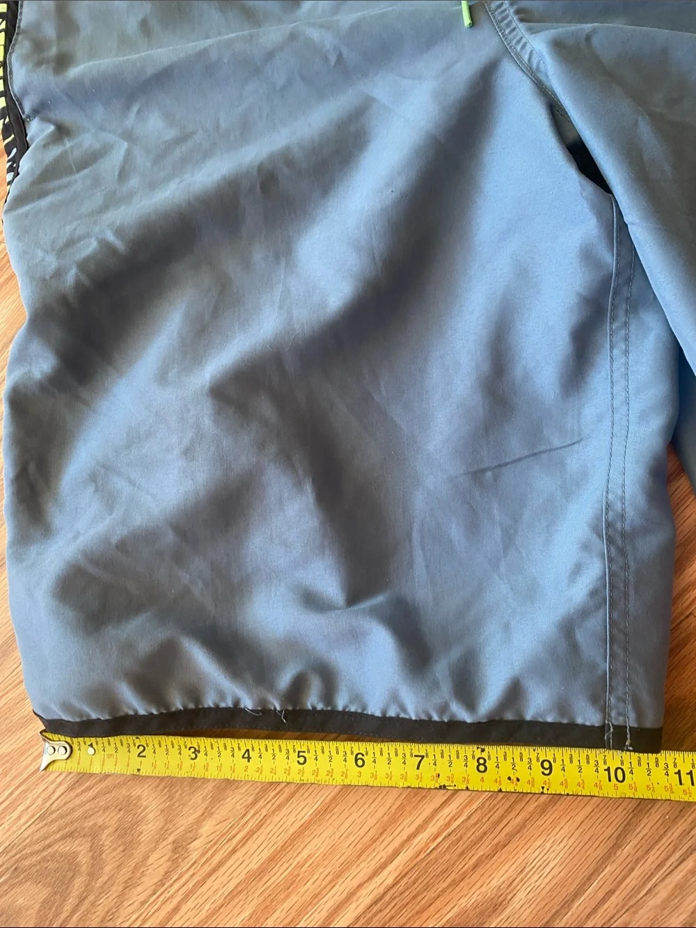 Nike Men's Gray Swim Board Shorts with Neon Green Trim Large Summer